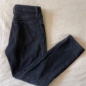 Abercrombie & Fitch Women's 27/4 Curve Love, The Skinny High Rise Black Jean.